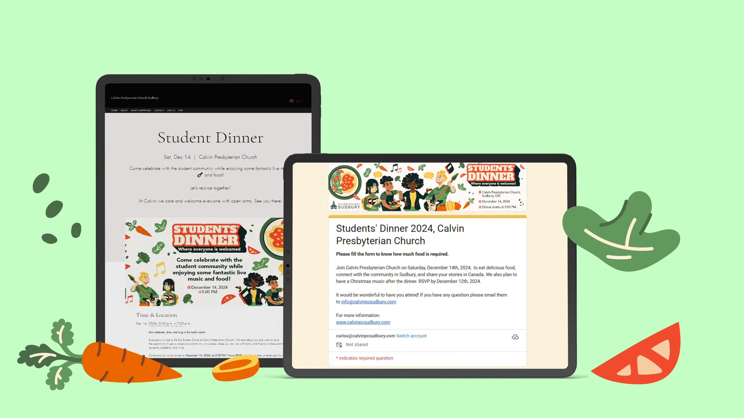 Image showing the video and images for the Colombia in Sudbury 2024 event with a yellow background